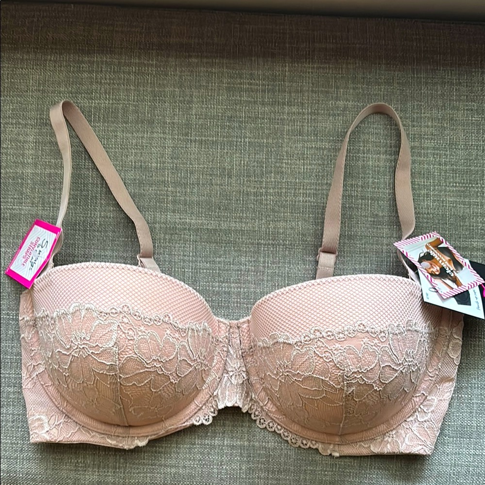 Maidenform Lacy Pink Multi-way Push-up Bra, 36D, NWT